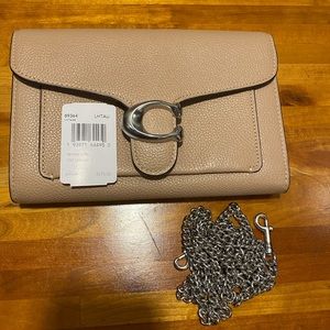 Coach Tabby Chain Clutch - Taupe